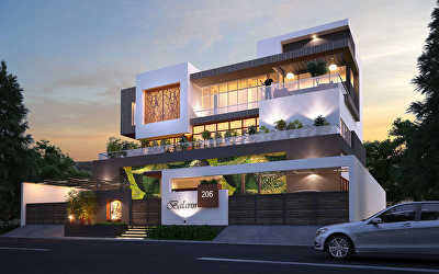 Villa Architecture  at OMR, Chennai